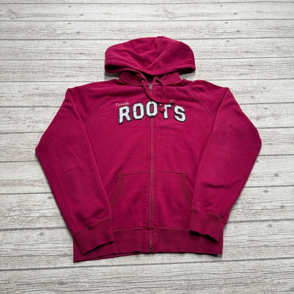 Y2K Roots 73 Athletics Hoodie Men's Large Pink Fleece Lined Full Zip Athleisure